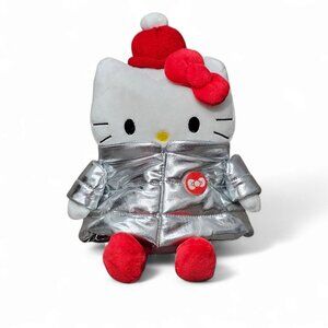 Sanrio Hello Kitty Metallic Puffer Jacket Y2K Plush Doll 12"